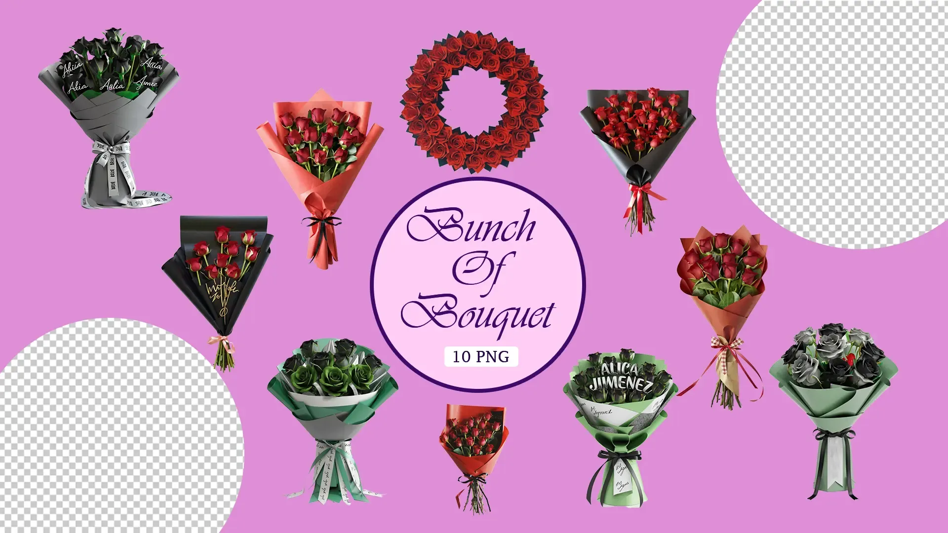 Vivid 3D Rose Wreaths and Bouquets